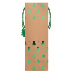 Sac en papier kraft original avec imprimé de Noël Gift Sparkle couleur vert sixième vue