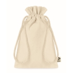 Petit sac cadeau en coton biologique pour les boutiques Eco Small couleur naturel