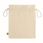 Sac cadeau moyen en coton biologique boutique Eco Medium couleur naturel troisième vue