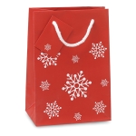 Sac cadeau avec flocons de neige petit format Snowflake Small couleur rouge