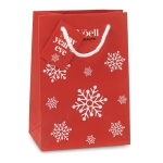 Sac cadeau avec flocons de neige petit format Snowflake Small couleur rouge vue principale