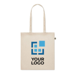 Sac shopping en coton recyclé 140 g/m2 Recycled Cotton vue avec zone d'impression