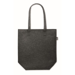Sac promotionnel en feutre RPET avec longues poignées Tote FieltroRPET couleur gris foncé troisième vue