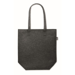 Sac promotionnel en feutre RPET avec longues poignées Tote FieltroRPET couleur gris foncé troisième vue