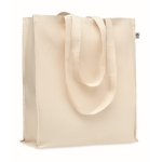 Sac à soufflet en coton bio avec longues poignées 140 g/m2 Eco Support couleur naturel