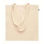 Sac à soufflet en coton bio avec longues poignées 140 g/m2 Eco Support couleur naturel deuxième vue