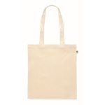 Sac à soufflet en coton bio avec longues poignées 140 g/m2 Eco Support couleur naturel troisième vue