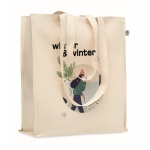 Sac à soufflet en coton bio avec longues poignées 140 g/m2 Eco Support couleur naturel vue principale