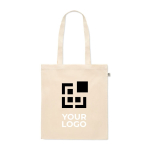 Sac à soufflet en coton bio avec longues poignées 140 g/m2 Eco Support