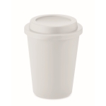 Verre avec double paroi en plastique 300ml TakeAway Minimal couleur blanc