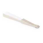 Éventail personnalisé en bambou et plastique recyclé Bamboo RPET couleur naturel deuxième vue