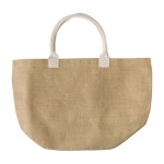 Sac personnalisable avec poignées en coton Jute Vibes couleur beige deuxième vue