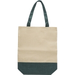 Sac en polyester aspect lin avec fond coloré 150 g/m2 Sunset couleur vert première vue