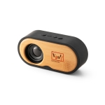 Enceinte Bluetooth 5.0 avec fonction radio et boîte cadeau BiRectangle couleur noir image avec logo