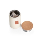 Mug thermos en inox avec couvercle en liège original 350ml Design couleur beige troisième vue