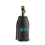 Housse isotherme en nylon de couleur noire pour publicité Blend avec zone d'impression