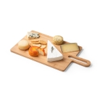 Planche à découper publicitaire en bambou avec poignée Tasty couleur naturel quatrième vue
