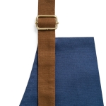 Tablier bicolore en coton avec des détails en métal 300 g/m2 Barista couleur bleu quatrième vue