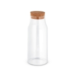 Gourde en verre borosilicaté avec bouchon liège 800 ml Crystal Juice couleur naturel