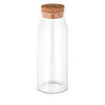 Bouteille en verre borosilicaté de grande capacité 1 L Crystal Brunch avec zone d'impression
