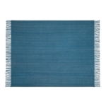 Couverture publicitaire en acrylique avec franges douces 270 g/m² Sofa couleur bleu deuxième vue