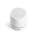 Enceinte BT 5.0 fabriquée en matériaux recyclés et LED externe Recyclo couleur blanc deuxième vue