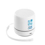 Enceinte BT 5.0 fabriquée en matériaux recyclés et LED externe Recyclo avec zone d'impression