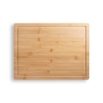 Planche à découper en bambou avec bord marqué et logo Superior couleur naturel première vue