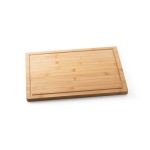 Planche à découper en bambou avec bord marqué et logo Superior couleur naturel