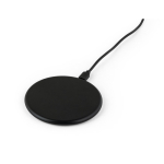 Chargeurs sans fil promotionnels ronds et ultraminces Slim couleur noir troisième vue