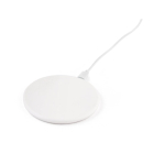 Chargeurs sans fil promotionnels ronds et ultraminces Slim couleur blanc troisième vue