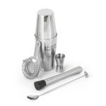 Set à cocktail personnalisé en acier avec shaker de 750 ml Sommelier avec zone d'impression