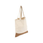 Sacs en coton avec base en liège et longues poignées 160 g/m2 Corizza couleur beige cinquième vue