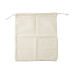 Petit sac en filet en coton biologique personnalisable Fruits Organic couleur beige quatrième vue