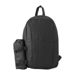 Sac à dos isotherme en polyester avec poche pour bouteille Picnic couleur noir première vue