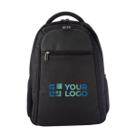 Sac à dos pour PC de 15´´ en polyester avec poche avant Stanford couleur noir avec zone d'impression