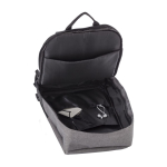 Sac à dos antivol avec dos et bretelles rembourrés pour PC 15” couleur gris quatrième vue