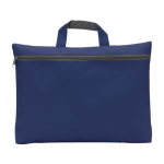 Porte-documents personnalisé économique en polyester 600D Budget couleur bleu foncé première vue