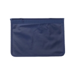 Porte-documents A4 en nylon 70D avec fermeture éclair Nylon couleur bleu marine deuxième vue