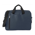 Porte-documents bas prix en polyester à poignées réglables 14” Chicago couleur bleu foncé première vue