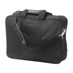 Sacoche pour PC 15'' personnalisée en microfibre et polyester Finance couleur noir quatrième vue