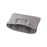Sacoche pour ordinateur 13 ” en RPET et polyester matelassée Basic couleur gris troisième vue