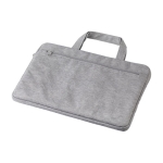 Sacoche pour ordinateur 13 ” en RPET et polyester matelassée Basic couleur gris quatrième vue