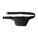 Sac banane en polyester avec poche arrière Hidden Pocket couleur noir première vue