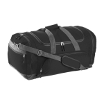 Sac de sport en polyester 600D recyclé avec plusieurs poches Academy couleur noir troisième vue