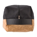 Trousse de toilette pas cher en polyester coloré et liège Cork couleur noir deuxième vue