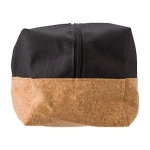 Trousse de toilette pas cher en polyester coloré et liège Cork couleur noir troisième vue