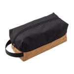 Trousse de toilette pas cher en polyester coloré et liège Cork couleur noir quatrième vue