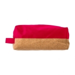 Trousse de toilette pas cher en polyester coloré et liège Cork couleur rouge première vue