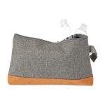 Trousse de toilette en polycanevas avec détails colorés Grey couleur orange deuxième vue